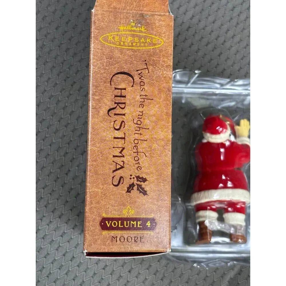 Hallmark Keepsake Ornament Twas the Night Before Christmas Santa Claus 2001